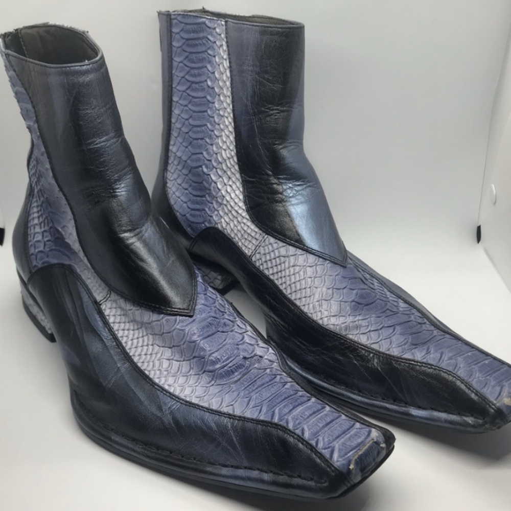 Impulse by Steeple Gate Leather & Snake Skin Boots